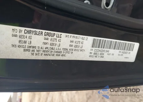 2013 Dodge Charger Sxt из США, поврежденный, VIN 2C3CDXHG3DH513048